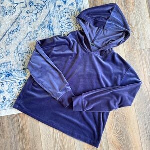Alfanit Velour Purple Hoodie Sweater